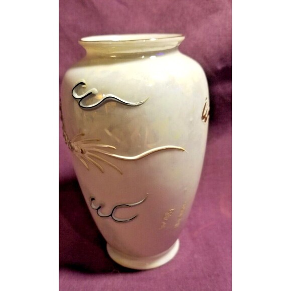 Vintage Dragonware Lusterware Vase 5 inch Blue eyed Dragon - Picture 4 of 5